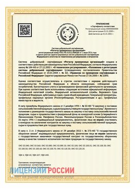 Приложение к сертификату для ИП Учалы Сертификат СТО 03.080.02033720.1-2020
